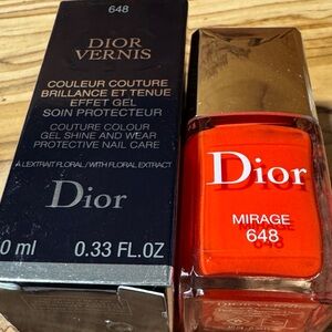 Dior Vernis Nail Gel - Mirage 648, Bold Orange NEW IN BOX